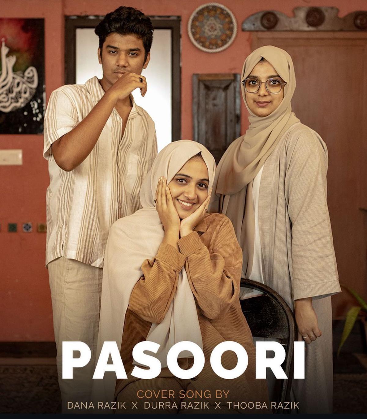 Durra, Thooba and Dana Razik in their Pasoori cover 