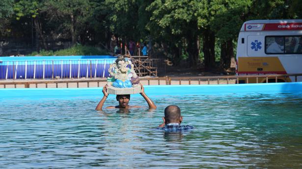 Now, bid adieu to Ganesha in a portable pool in Hyderabad