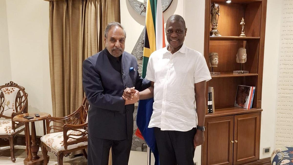 Congress leader Anand Sharma meets visiting South African Deputy President