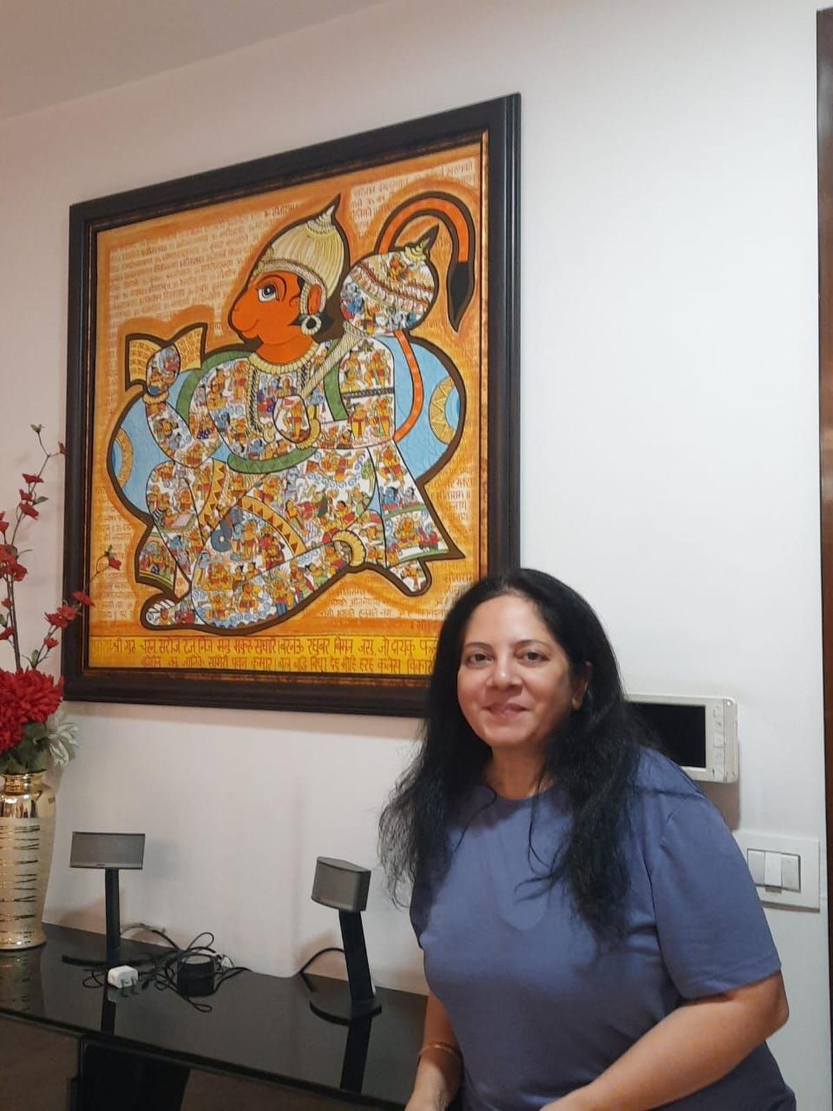 ज्योति नवीन शर्मा की फड कला हनुमान चालिसा को दर्शाती है ज्योति नवीन शर्मा की फड कला हनुमान चालिसा को दर्शाती है