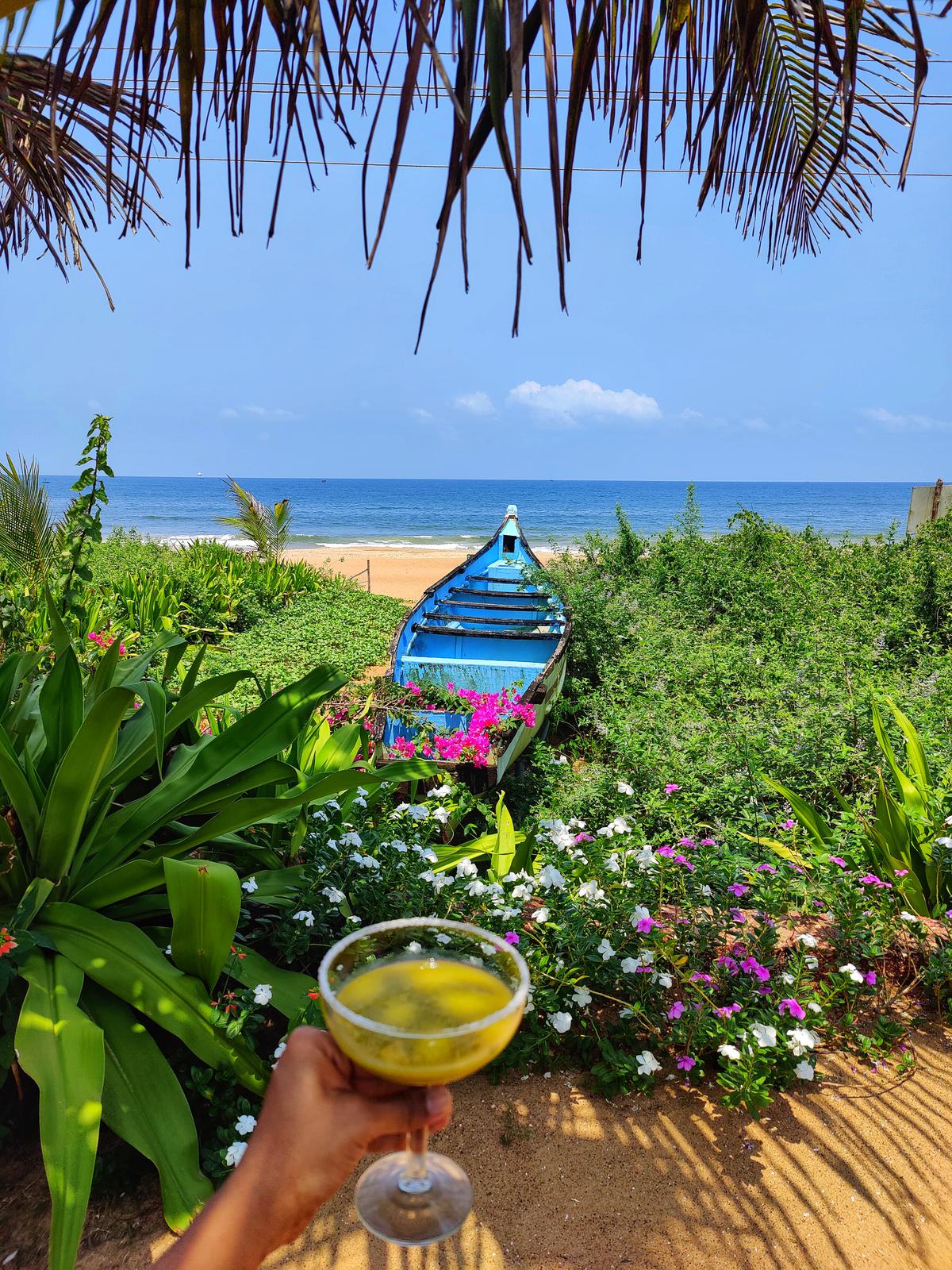 Mango and jalapeno margarita at Pousada By The Beach