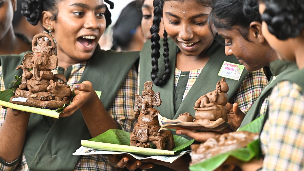 NTR district sets World Record by making 7,730 eco-friendly Ganesh idols
