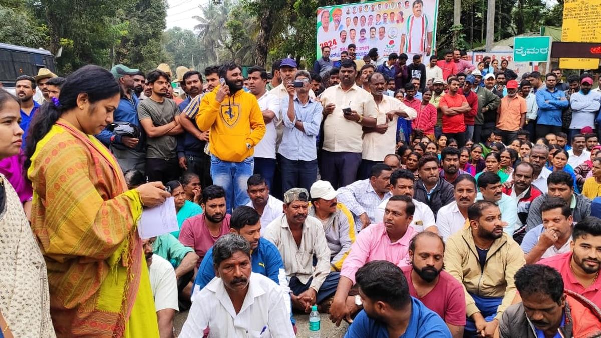 Labourer dies in elephant attack in Belur Karnataka