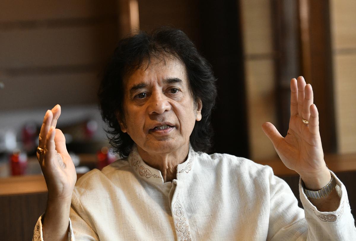 BENGALURU  KARNATAKA  18/01/2023 :  Tabla maestro Zakir Hussain, during an interaction with The Hindu, in Bengaluru on January 18, 2023.   Photo MURALI KUMAR K