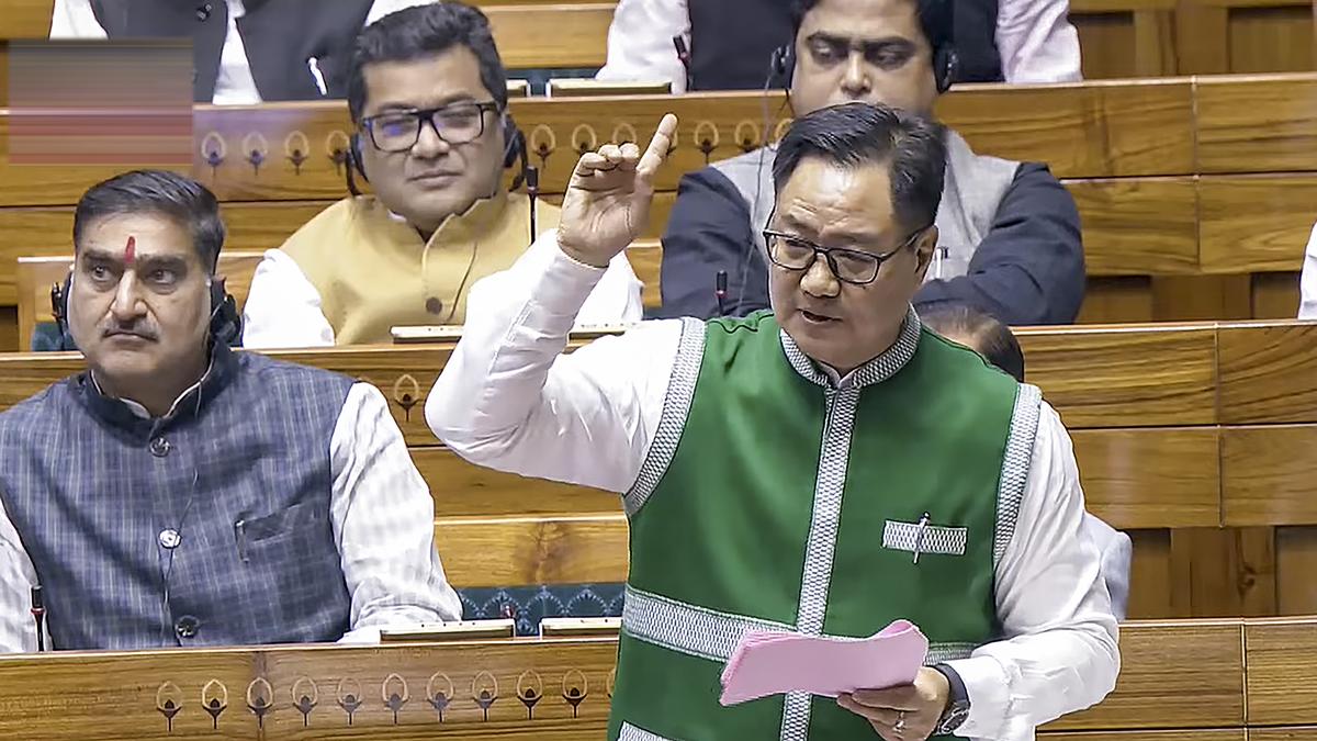 Our words, actions shouldn’t diminish India’s image: Rijiju during Constitution debate