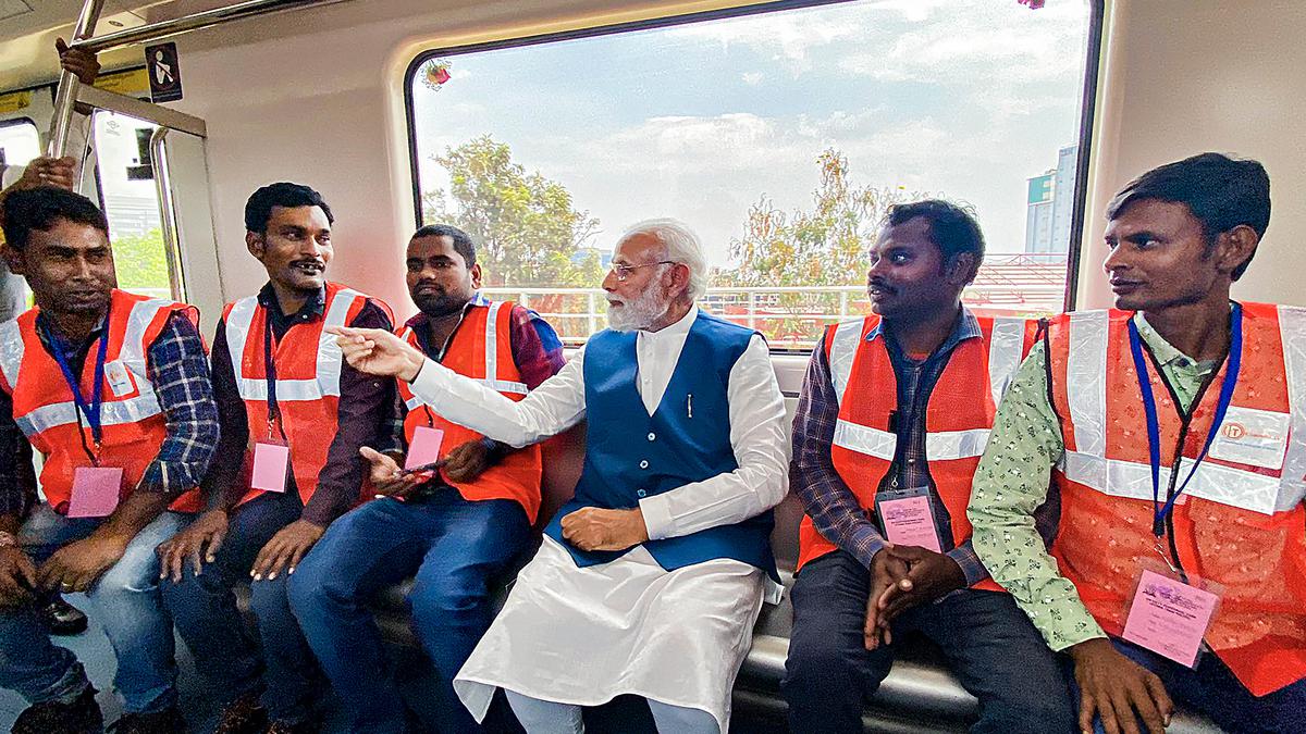 PM Modi inaugurates much awaited KR Puram-Whitefield metro line