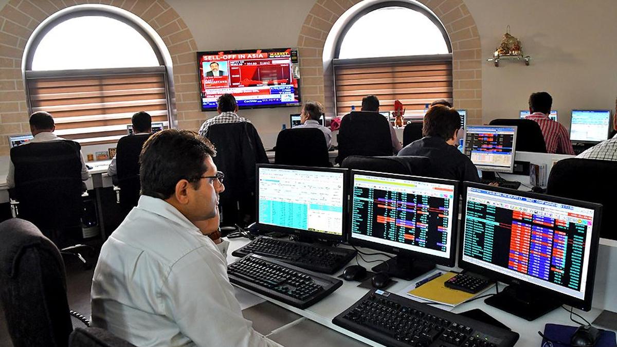 Stock markets end lower in volatile trade