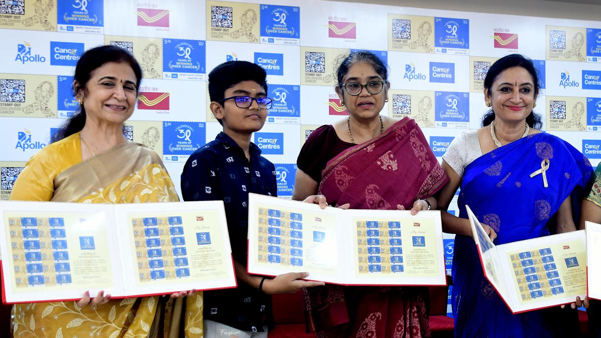 60,000 stamps with awareness messages on childhood cancer, released in Chennai