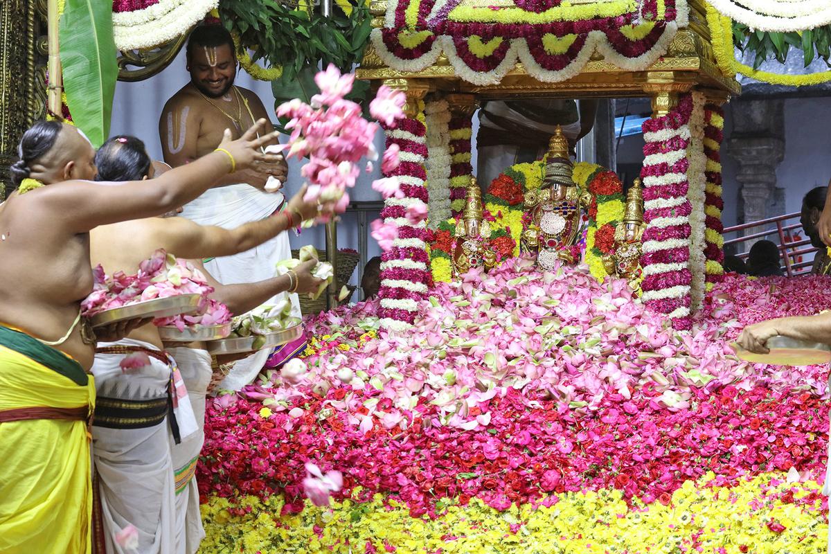 Ecstasy marks ‘Pushpa yagam’ at Tirumala temple in Andhra Pradesh