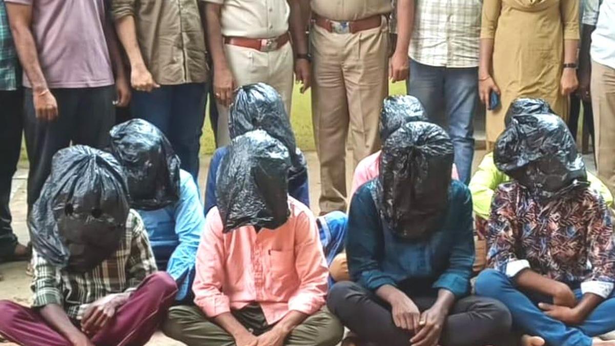 Eight red sanders smugglers held, 12 logs seized