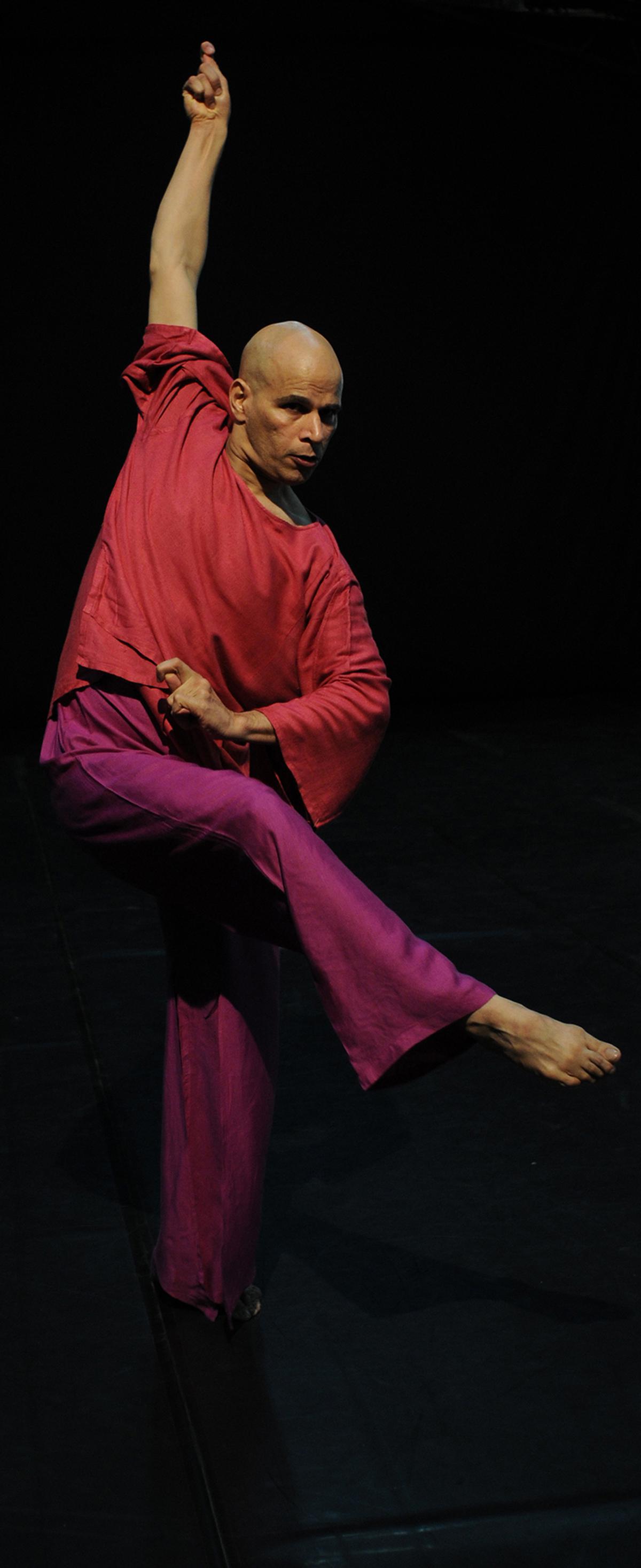 Contemporary dancer and choreographer Jayachandran Palazhy at the Attakkalari Centre for Movement Arts (ACMA) in Bangalore 