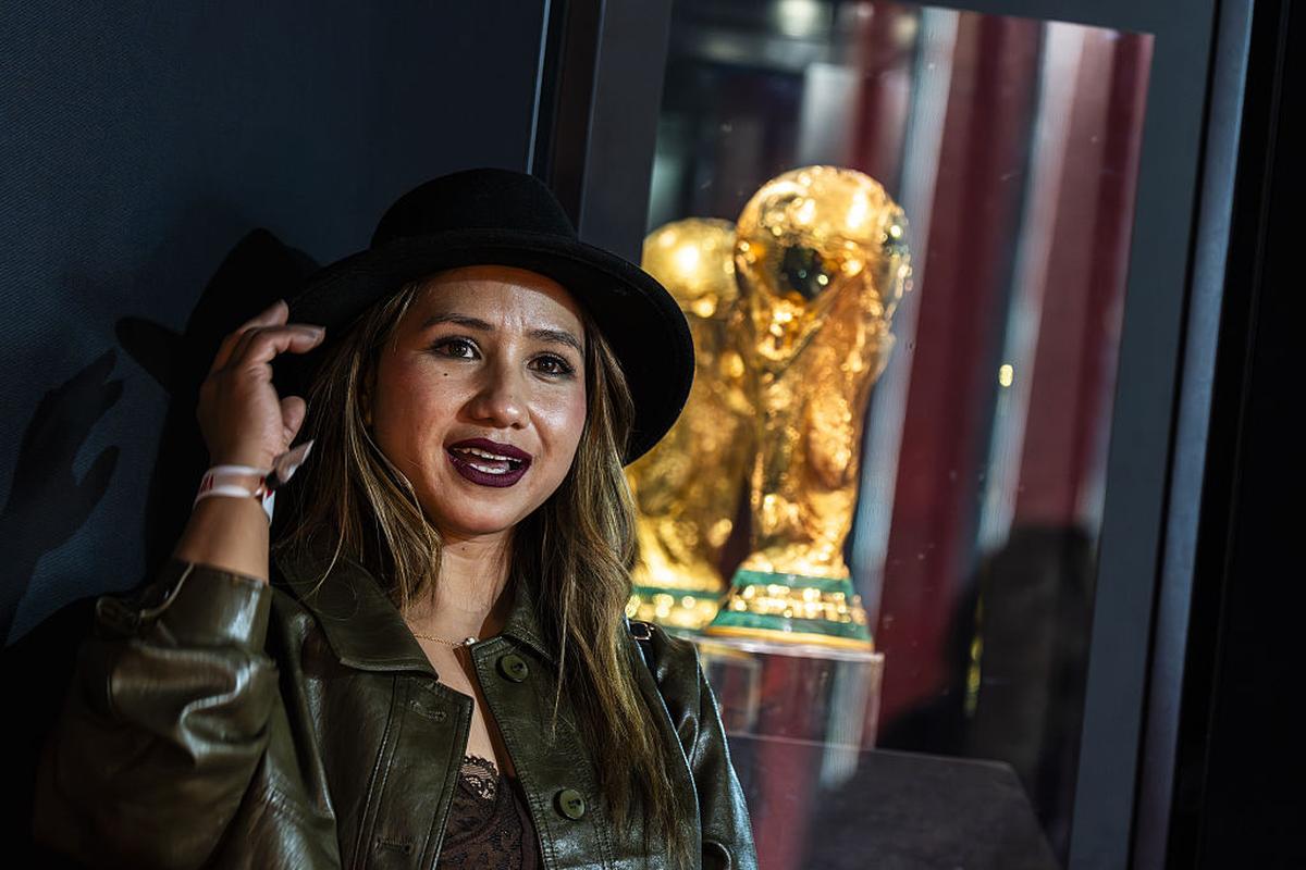 A fan poses with the FIFA World Cup Trophy during the Special Trophy Tour in Guwahati, Assam, January 13, 2026. A fan poses with the FIFA World Cup Trophy during the Special Trophy Tour in Guwahati, Assam, January 13, 2026.