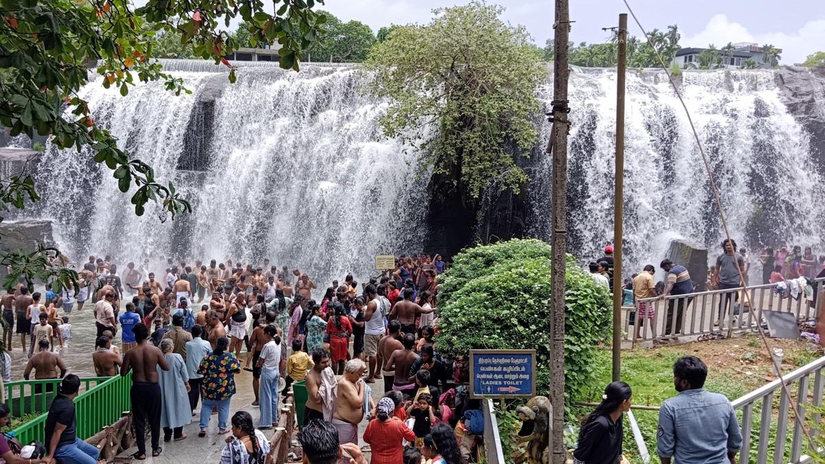 Thirparappu falls draws large number of visitors