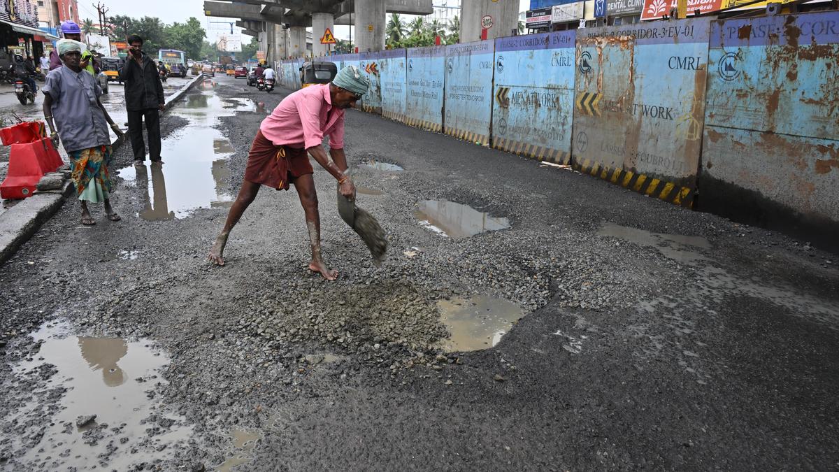 Highways Department takes up repairs on roads damaged during Cyclone Ditwah in Chennai