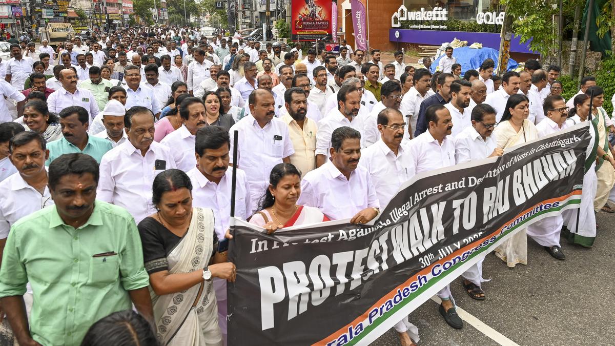KPCC protests nuns' arrest; accuses BJP of anti-minority actions
