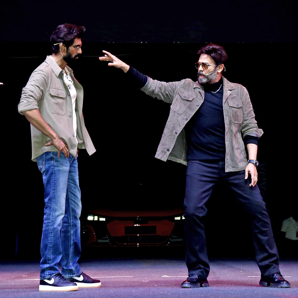 Actors Rana Daggubati and Venkatesh during the trailer launch of ‘Rana Naidu’