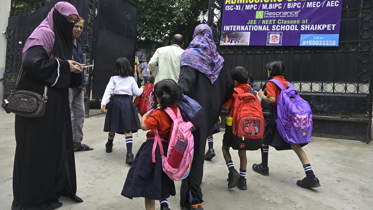 Schools reopen in Hyderabad after 49-day summer vacation; day begins with tearful goodbyes, anxious glances and jammed roads