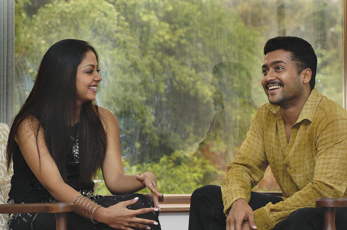 THE HINDU ARCHIVES: Jyotika and Suriya pair up for The Hindu’s Take Two edition, at AVM studios in Chennai on May 03, 2004