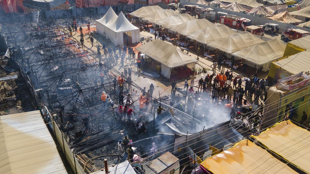 Fire breaks out at camp in Maha Kumbh Mela