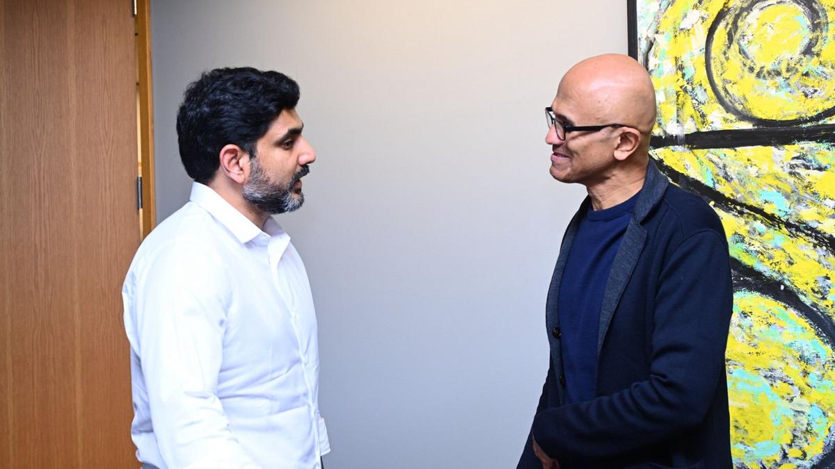 IT Minister Nara Lokesh calls on Microsoft CEO Satya Nadella, other tech CEOs in U.S.