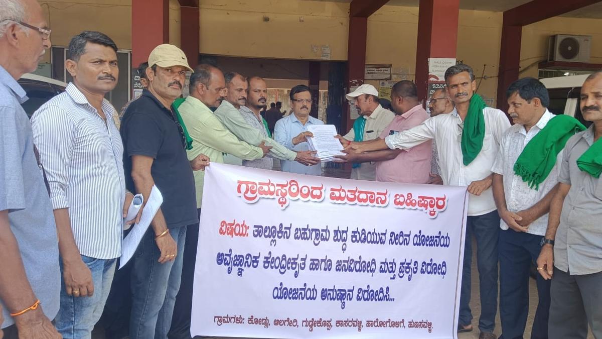 Over 1,000 submit letters boycotting voting over multi-village drinking water scheme in Tirthahalli