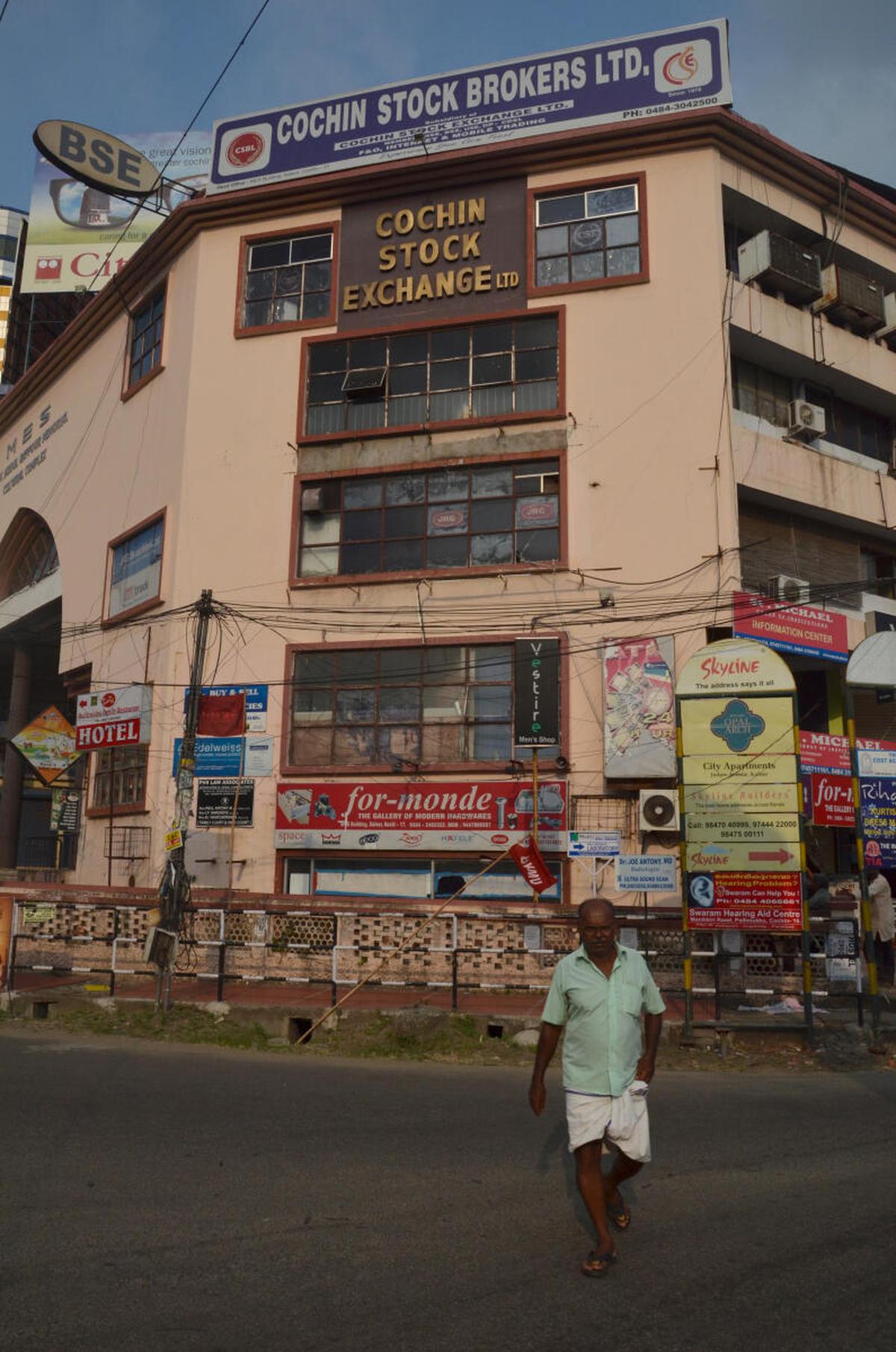 A view of the Cochin Stock Exchange building at Kaloor in the city in 2013