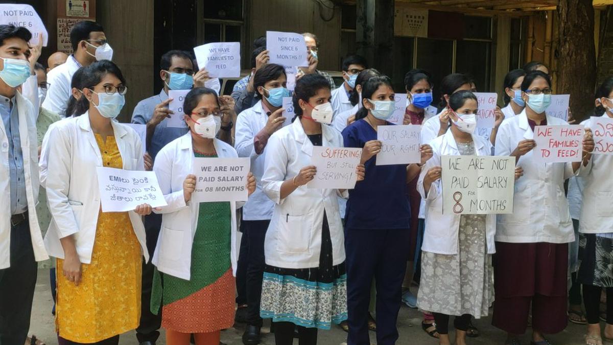 Senior resident doctors in Telangana boycott elective duty over unpaid salary