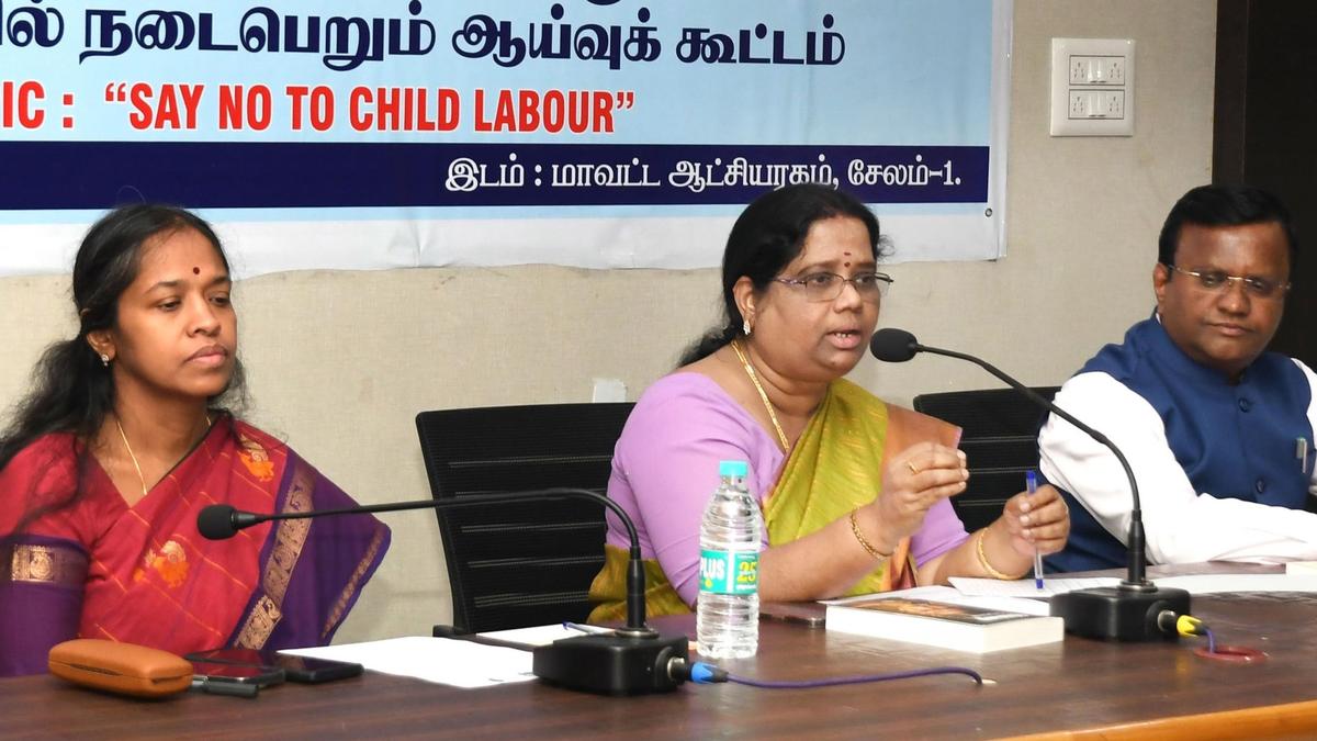Review meeting held on eradication of child labour in Salem
