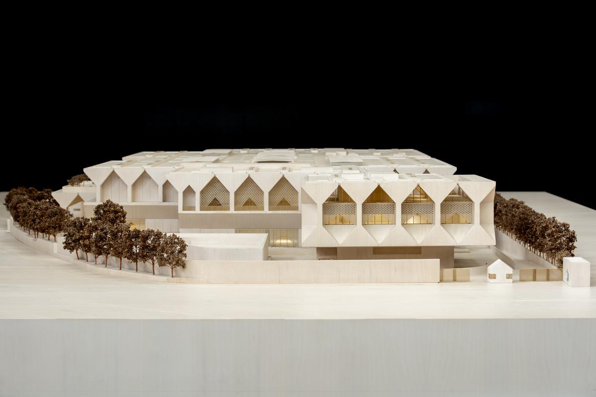 The architectural model of KNMAâs new cultural centre