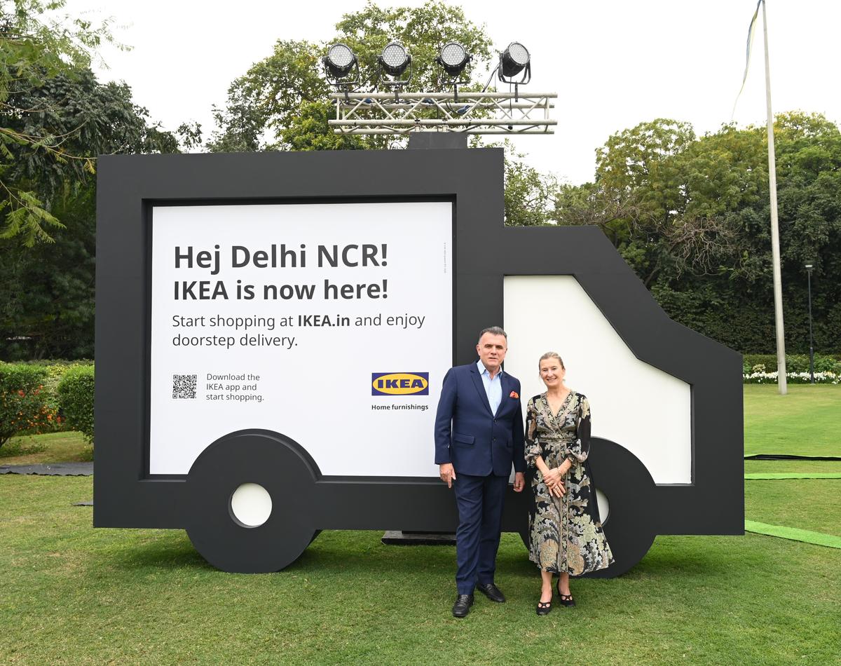 Jan Thesleff, Ambassador of Sweden to India, with Susanne Pulverer, CEO and Chief Sustainability officer, IKEA India.