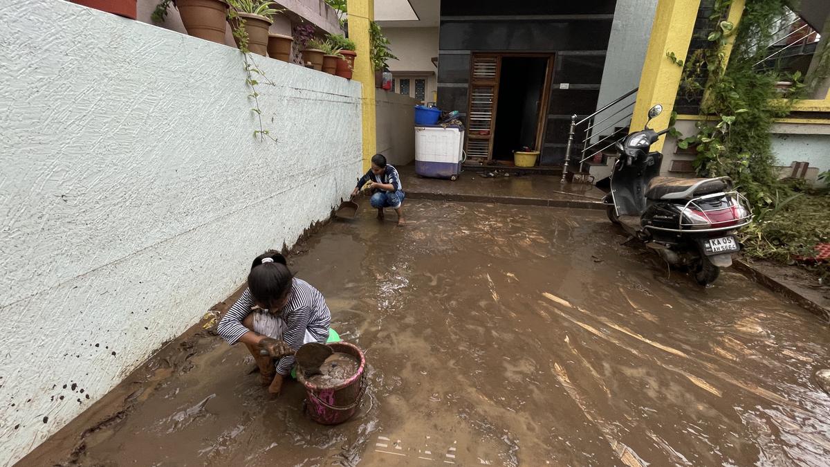 A house flooded at Arkeshwara layout in Ramanagara district.