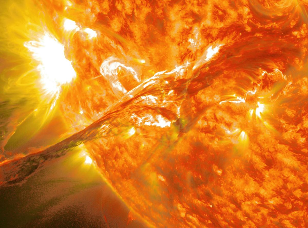 A representative image of a coronal mass ejection on the Sun on August 31, 2012,.