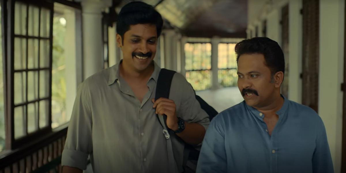 Arjun Radhakrishnan and Aju Varghese still from the web series, Kerala Crime Files Season 2 Arjun Radhakrishnan and Aju Varghese still from the web series, Kerala Crime Files Season 2