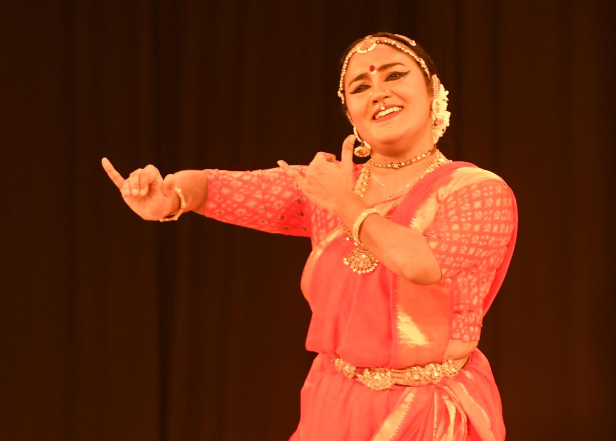 Kuchipudi dancer Shreelakshmy Govardhanan at the Music Academy’s dance festival on January 7, 2024. 