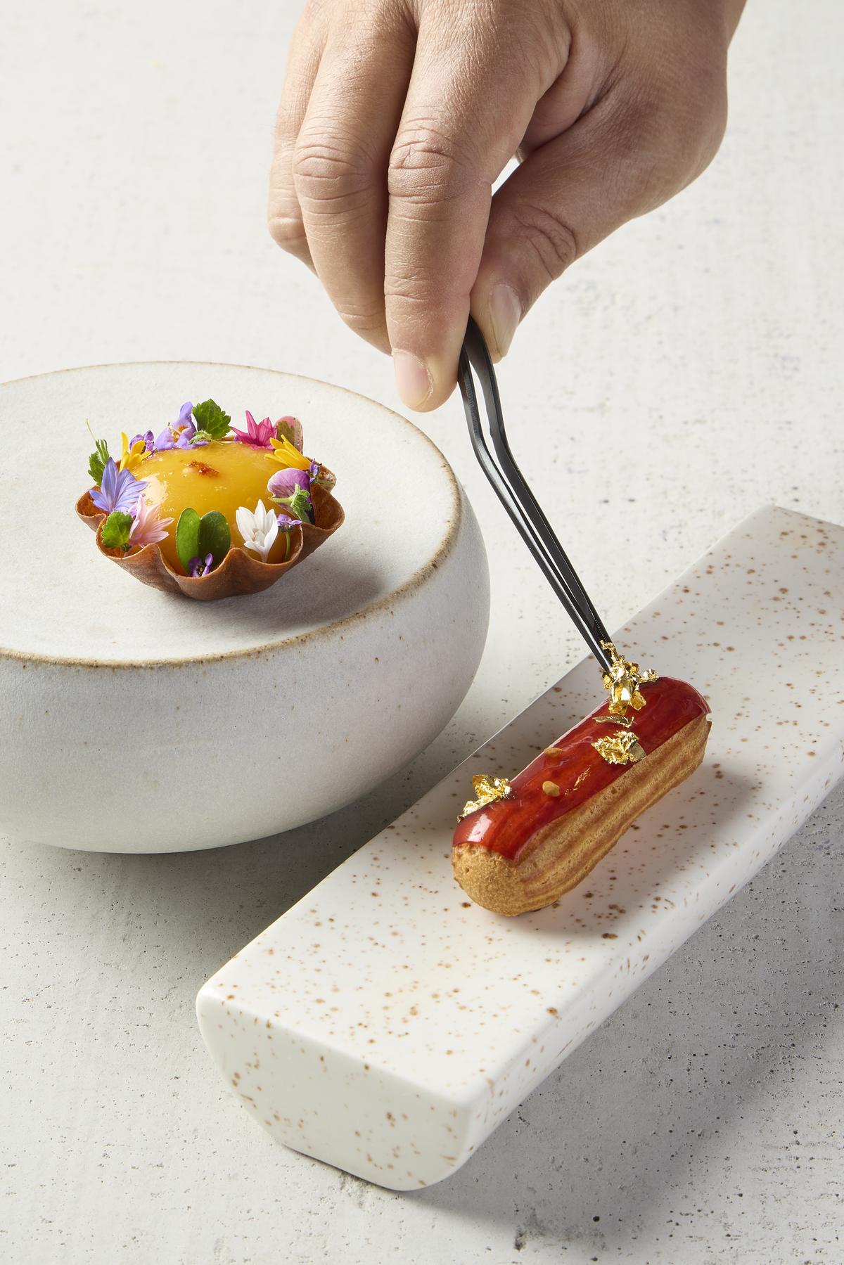 Desserts resemble modern pastries but carry the composition of Indian staples