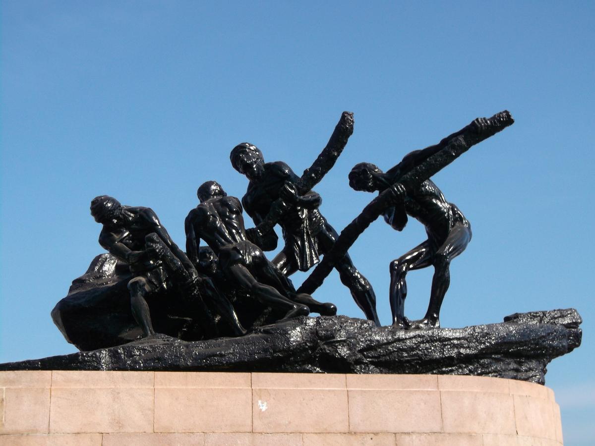 Triumph of Labour statue at Marina Beach, Chennai.