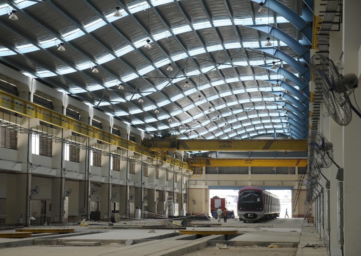 At a cost of ₹249.19 crore, the upgraded depot facility at Baiyappanahalli will be the first in the BMRCL system to feature a two-level structure. At a cost of ₹249.19 crore, the upgraded depot facility at Baiyappanahalli will be the first in the BMRCL system to feature a two-level structure.