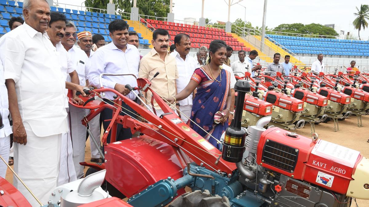 Power tillers, power weeders given to farmers in Tirunelveli The Hindu