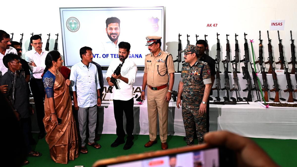 130 Maoists surrender before Telangana Chief Minister in Hyderabad - The  Hindu