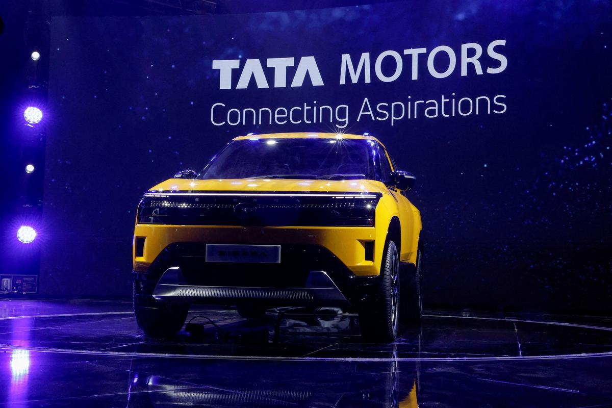A Tata Sierra electric vehicle (EV).