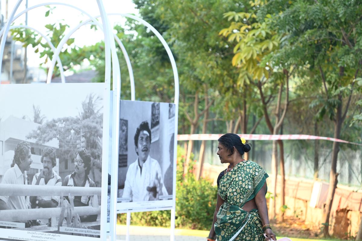 Visitors at the exhibition