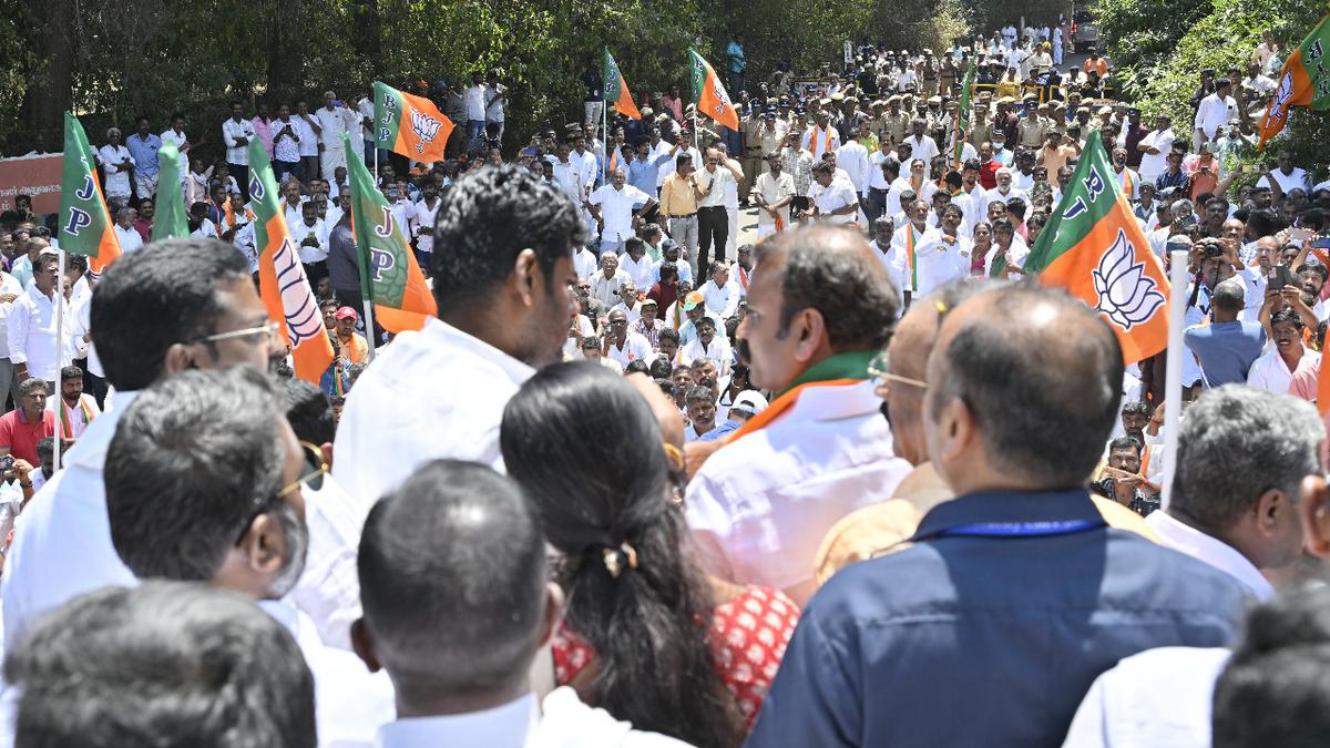 Lok Sabha polls | BJP, AIADMK cadres face-off in Udhagamandalam, police use force to disperse cadres