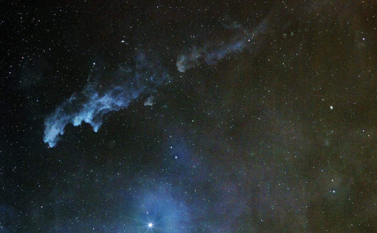 The witch head nebula, one of the brightest stars in the Orion Constellation at Hanle, Ladakh