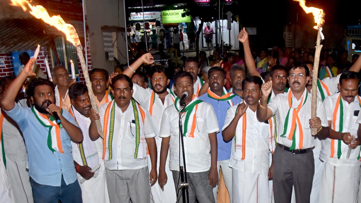 Congress protest in Virudhunagar district