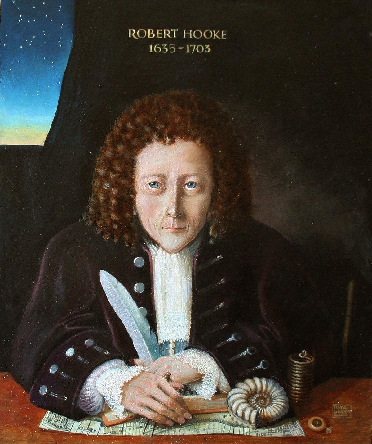 Imagined portrait of Robert Hooke. 