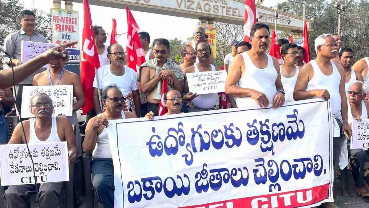 As Andhra celebrates Sankranti, Vizag steel plant staff go without salaries