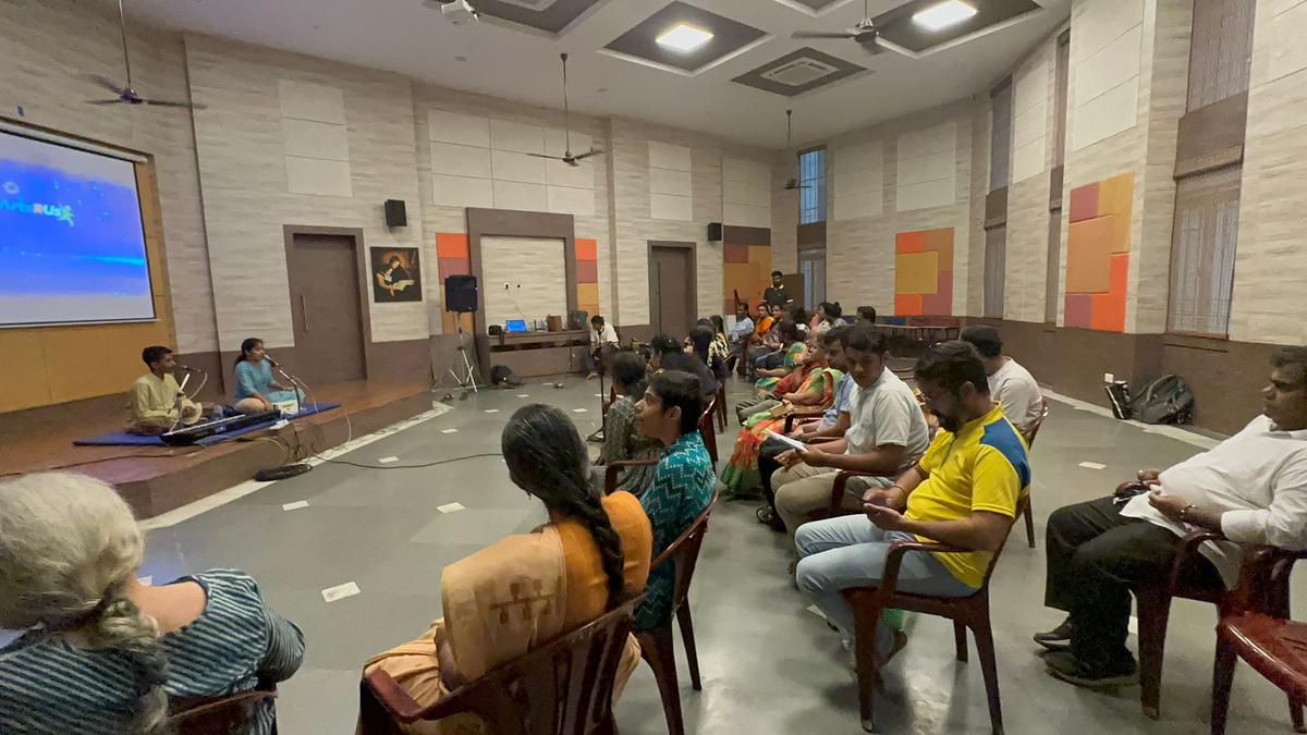 Persons with disabilities, Kattiyakari Theatre group members learn basics of Carnatic music in Chennai