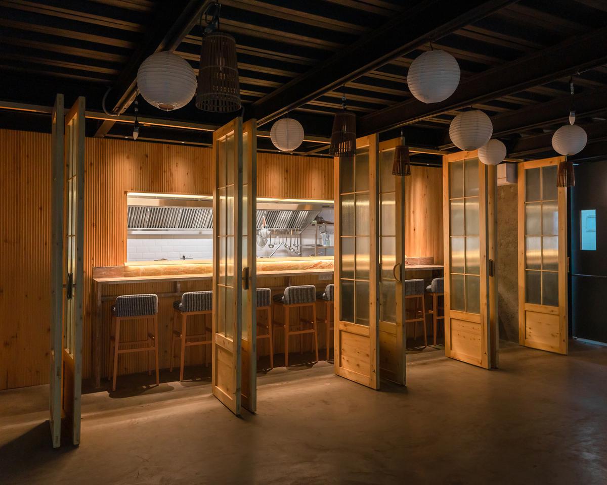 The interiors at the eight-seater Naru Noodle Bar