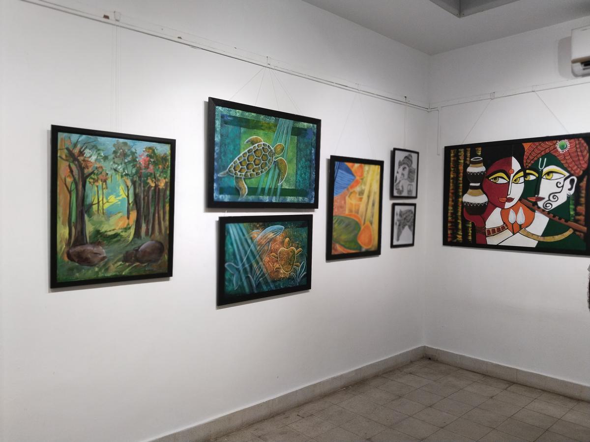 Paintings exhibited at Datham 2023 in Thiruvananthapuram