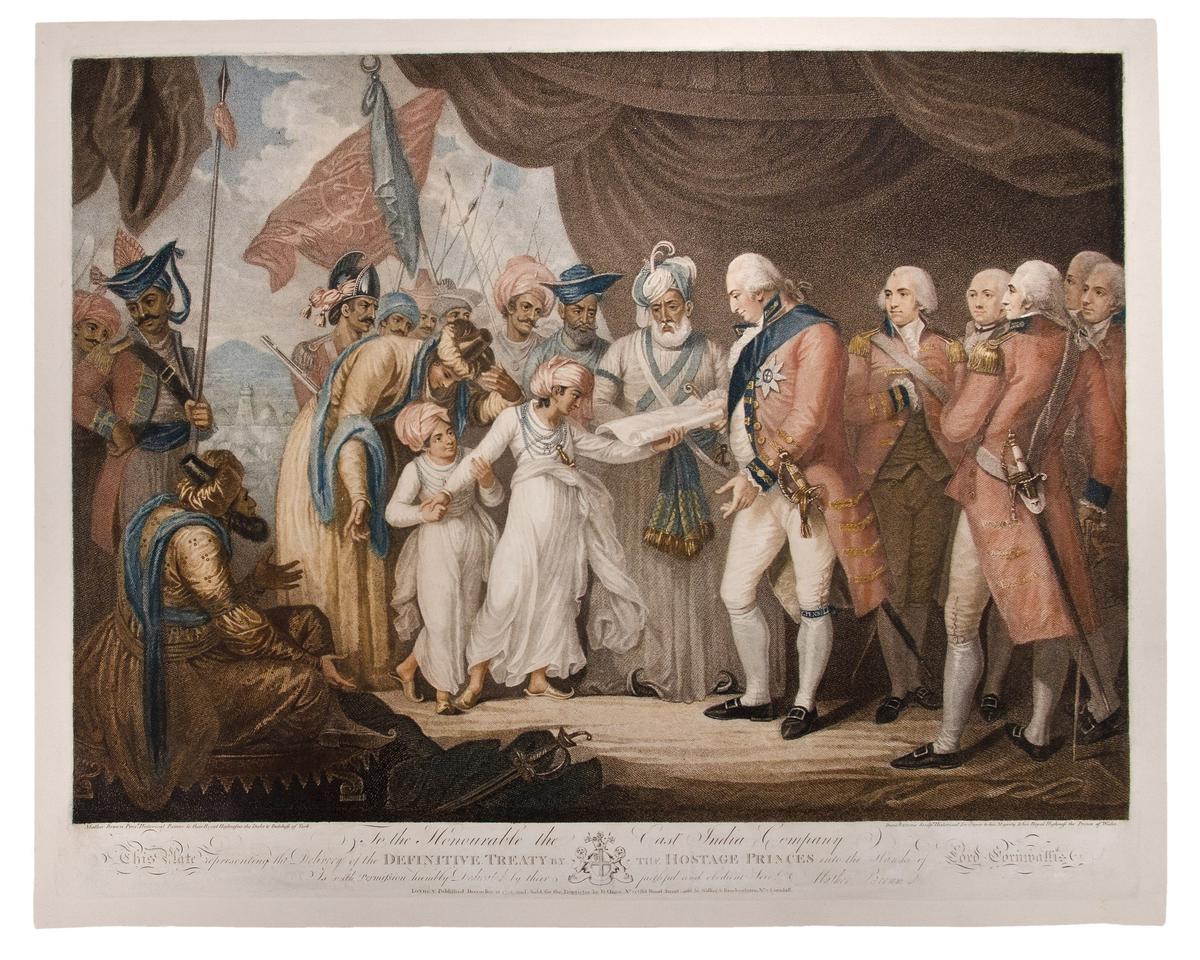 The Delivery of the Definitive Treaty by the Hostage Princes in the Hands of Lord Cornwallis by Mather Brown